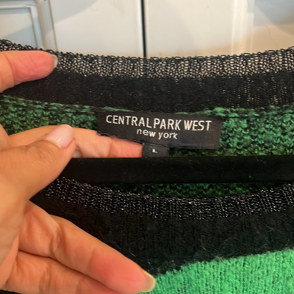 Central Park West Green and Black Blanche Sweater - Picture 3 of 5